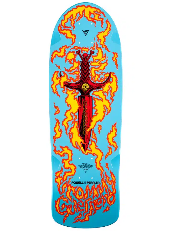 tommy guerrero flaming dagger light blue