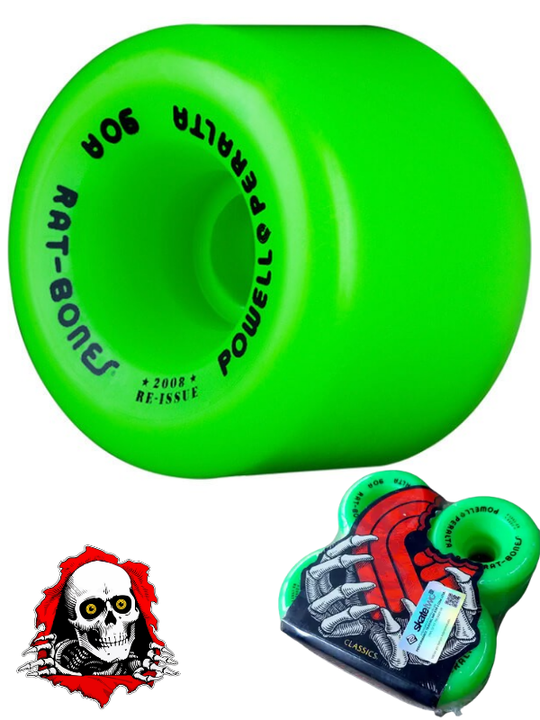 Rodas-skate-importadas-powell-peralta-rat-bones-90A-60mm-verdes